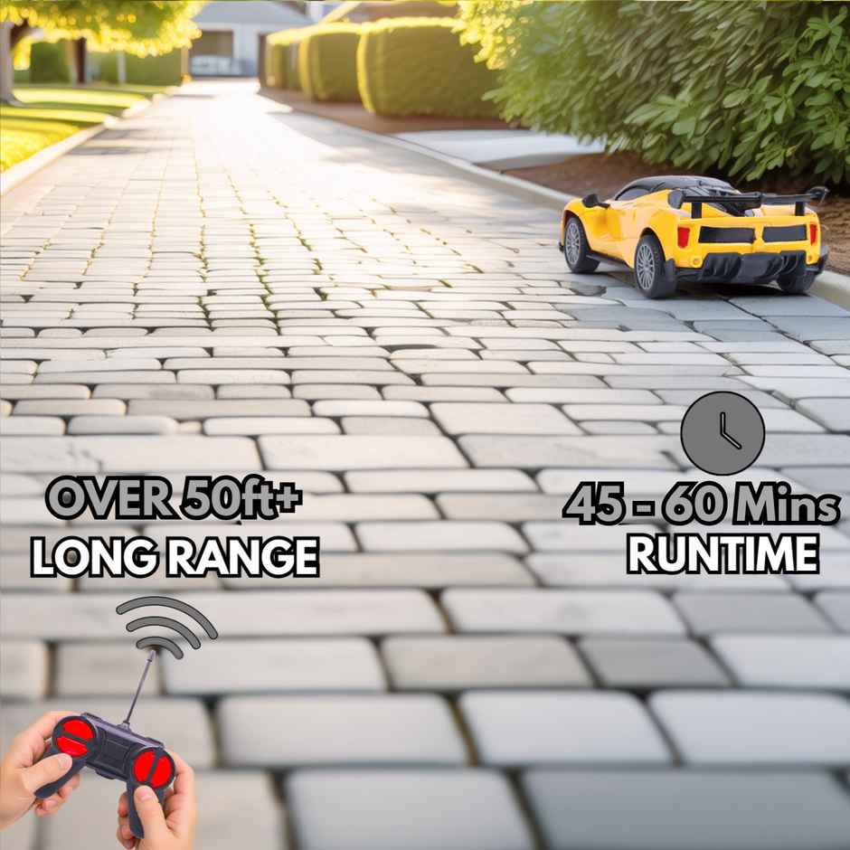 Race N Roll Hi Speed Rechargeable Remote Control Car 1:24 - Fer Yellow