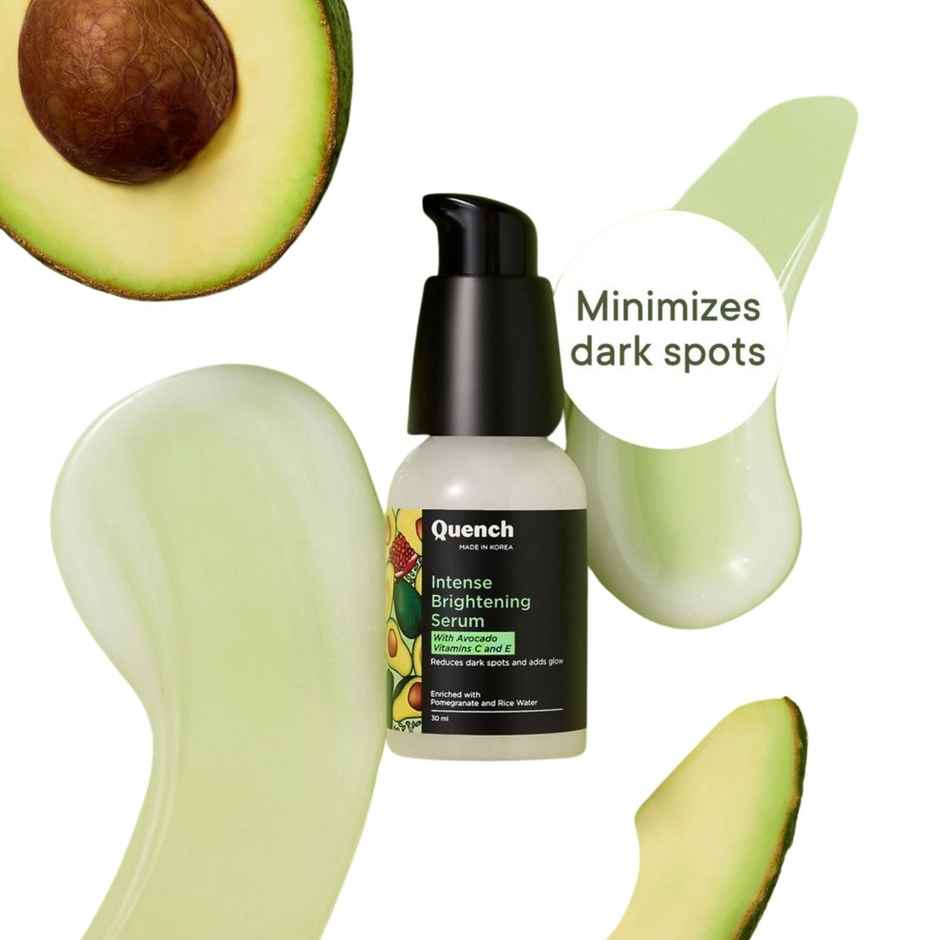 Quench Bravocado Intense Brightening Korean Serum with 2% Niacinamide for Pigmentation and Dark Spots