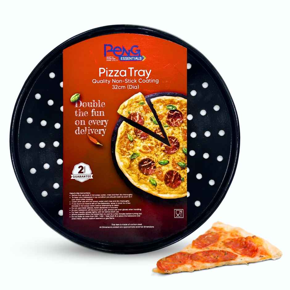 Peng Essentials Sabichi Carbon Steel Pizza Crisper Tray|Non-Stick, Durable And Solid To Use|Stain