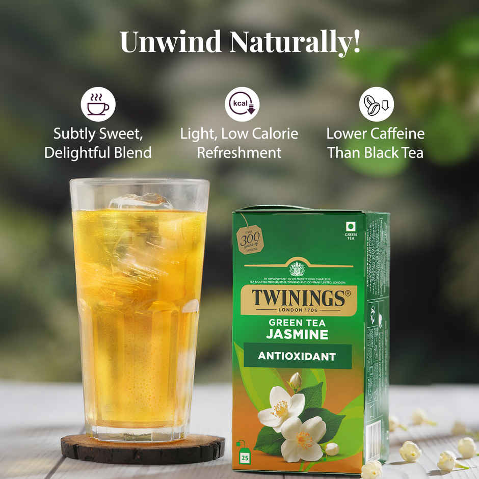 Twinings Green Tea Jasmine | 25 Teabags | Pure Elegance | Smooth & Floral