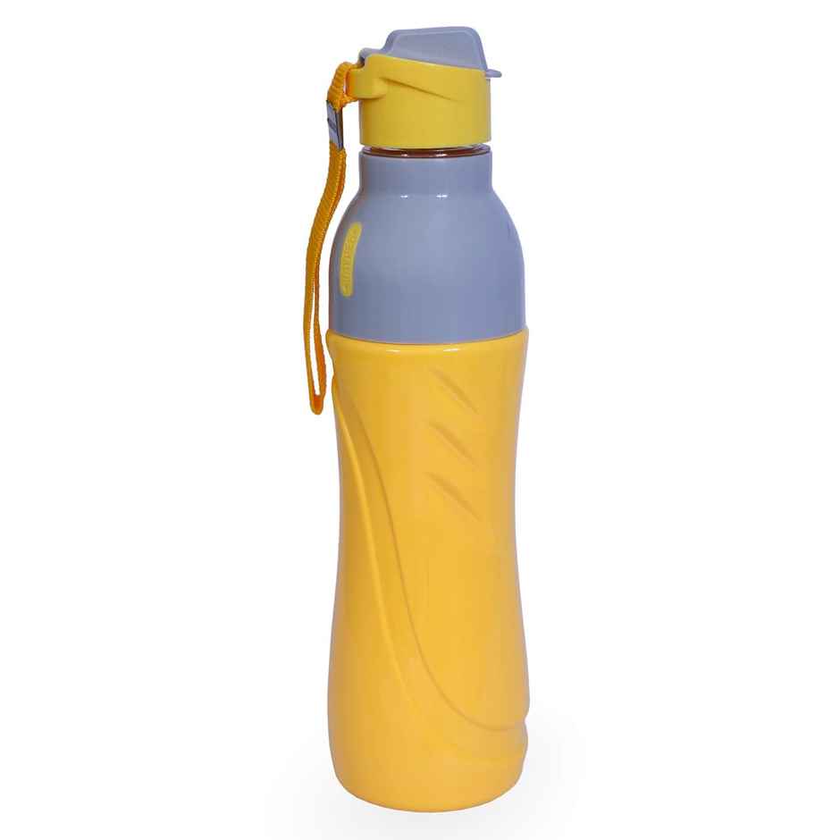 Jaypee Googly PU Insulated Fliptop Sipper Lid Water Bottle for kids | Yellow | 650ml