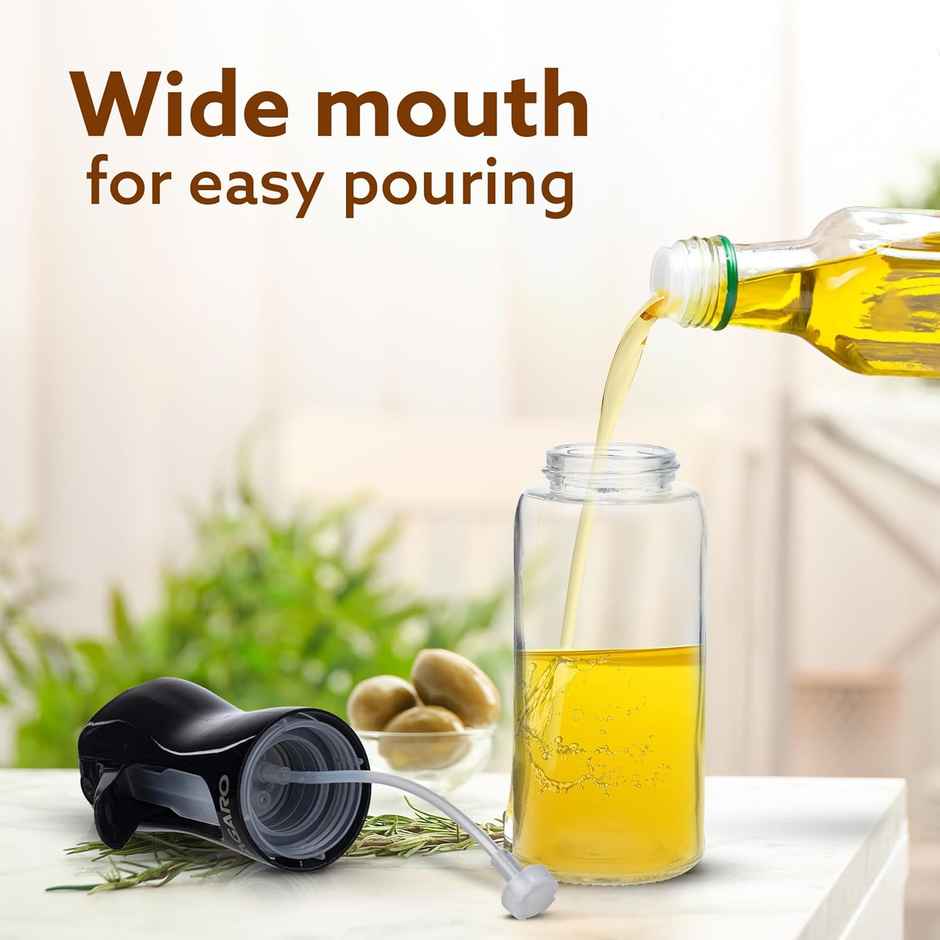 AGARO Elegant Oil Sprayer for Cooking, 200 ml, Glass Body