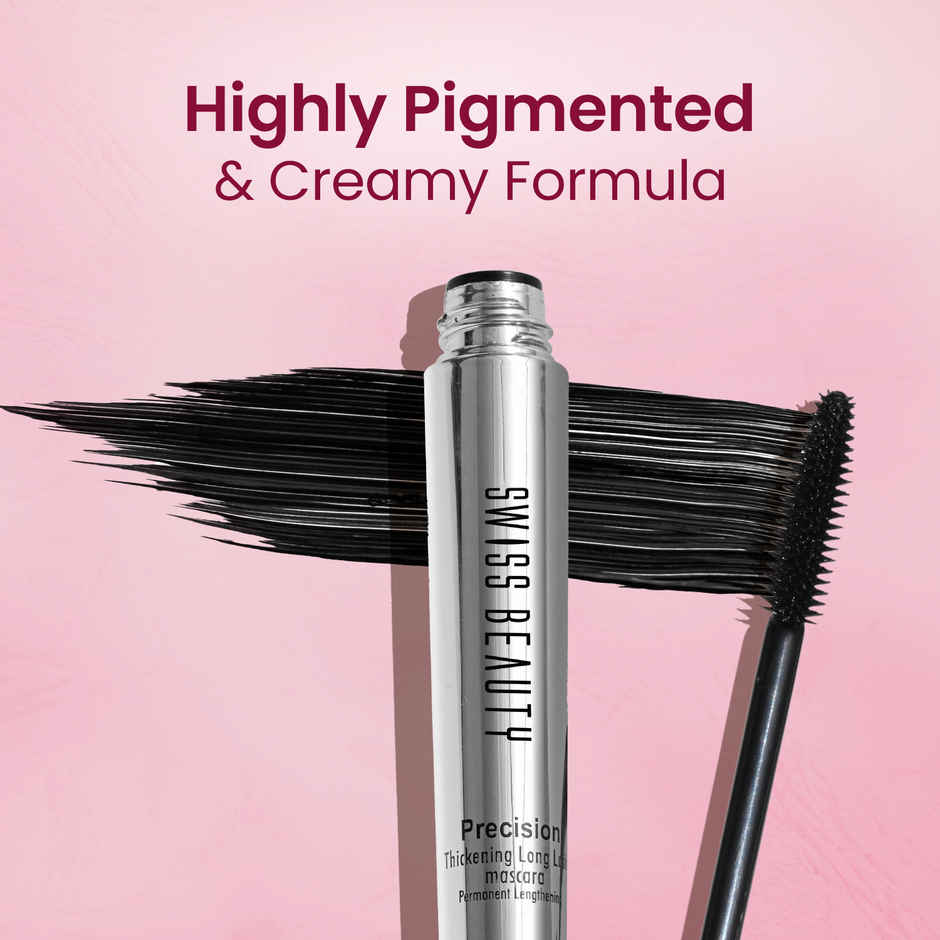Swiss Beauty Precision Thickening Long Lash Mascara | Black