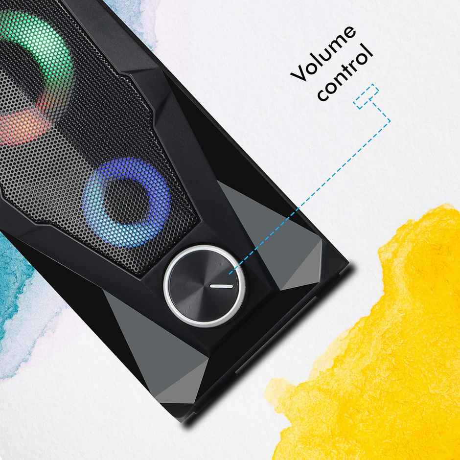 Zeb Warrior 2.0 Multimedia Party Speaker With Aux Connectivity,Usb Powered And Volume Control (No Bluetooth ) - Black