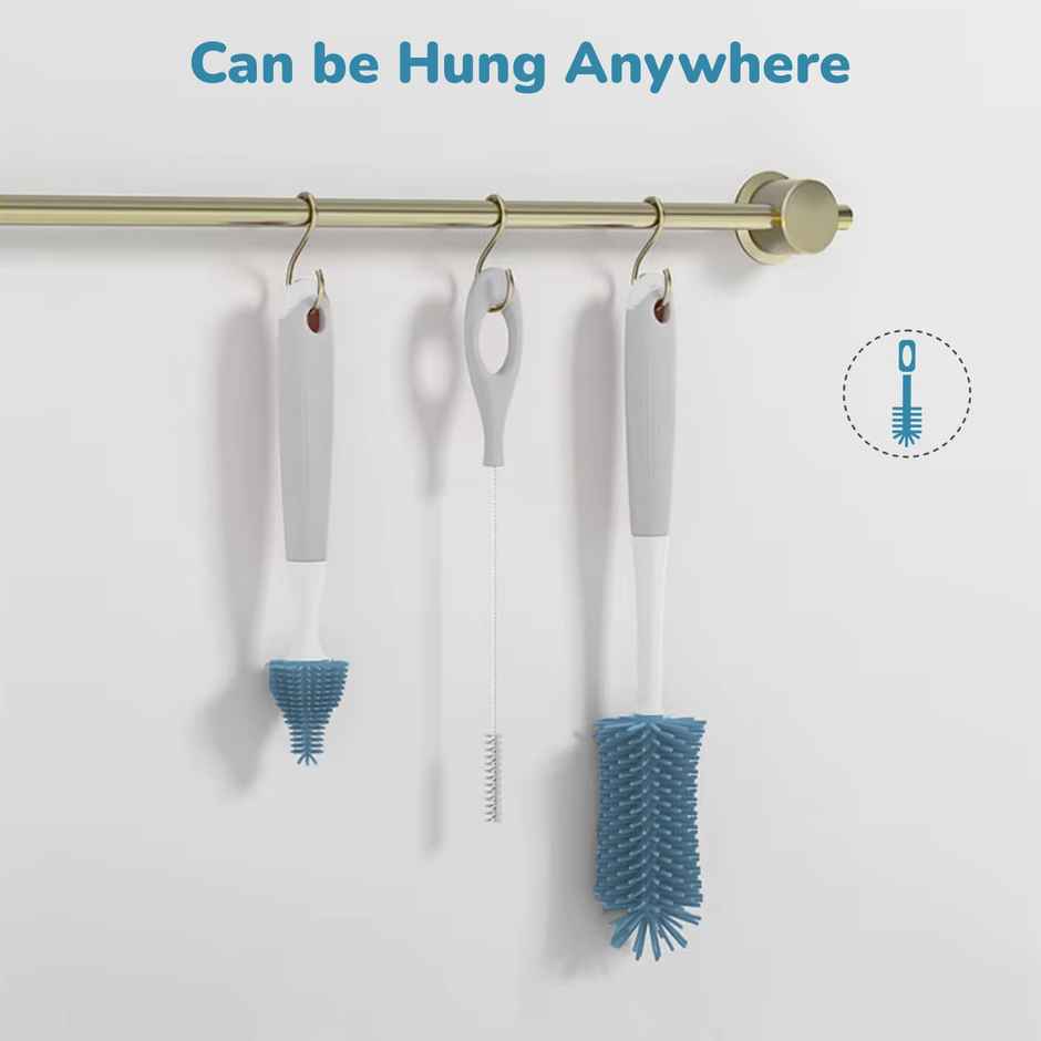 R for Rabbit Hygo Care Teddy Baby Bottle Cleaner (Grey Blue)