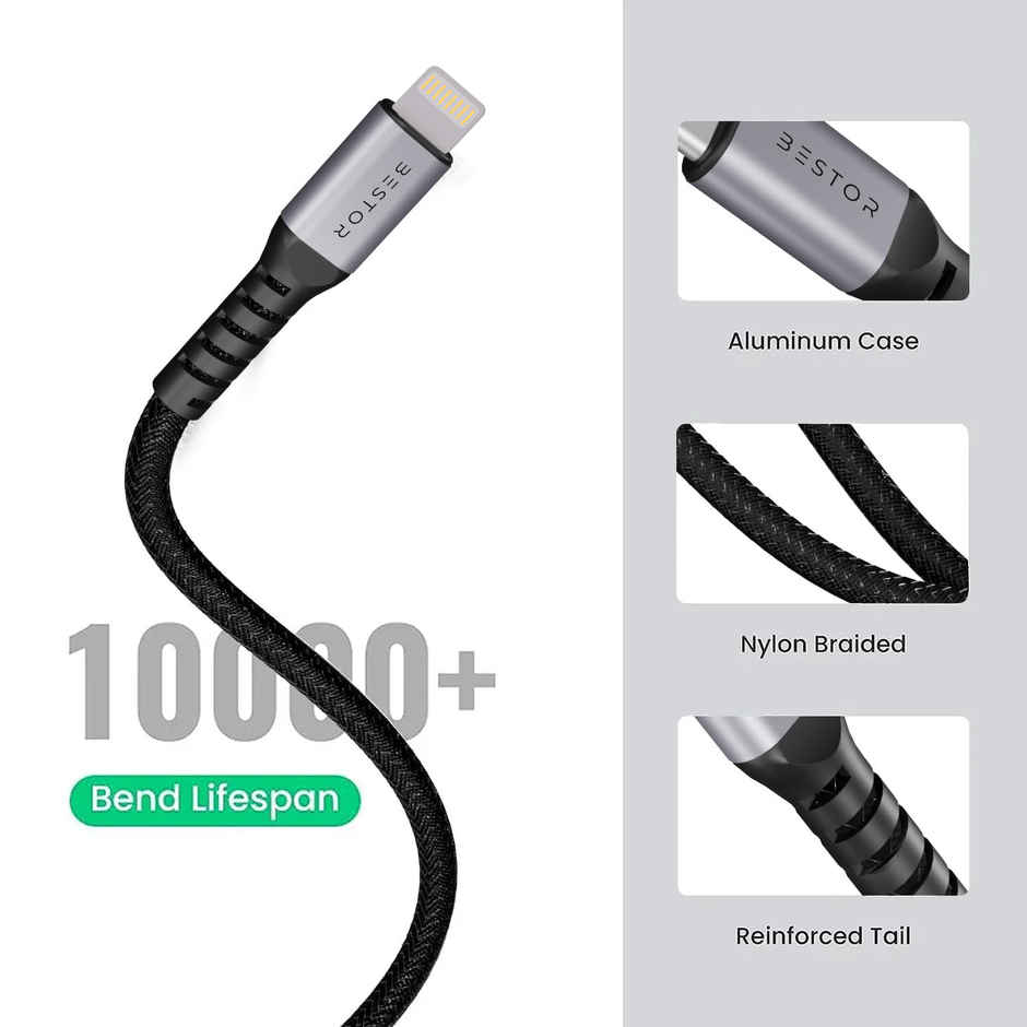 Bestor USB to Lightning Cable | 60W | 1 m | Fast Charging