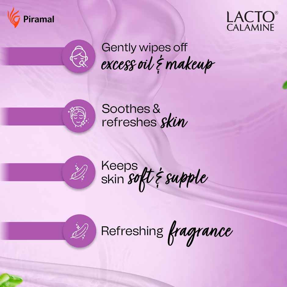 Lacto Calamine Oil Control Wipes With Neem Vitamin B3 | 30 Pulls Per Pacl
