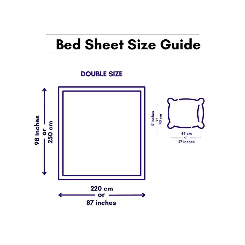 Status Crown Superfine Microfiber Queen Bedsheet | Urban Mosaic | 220 x 250 cm