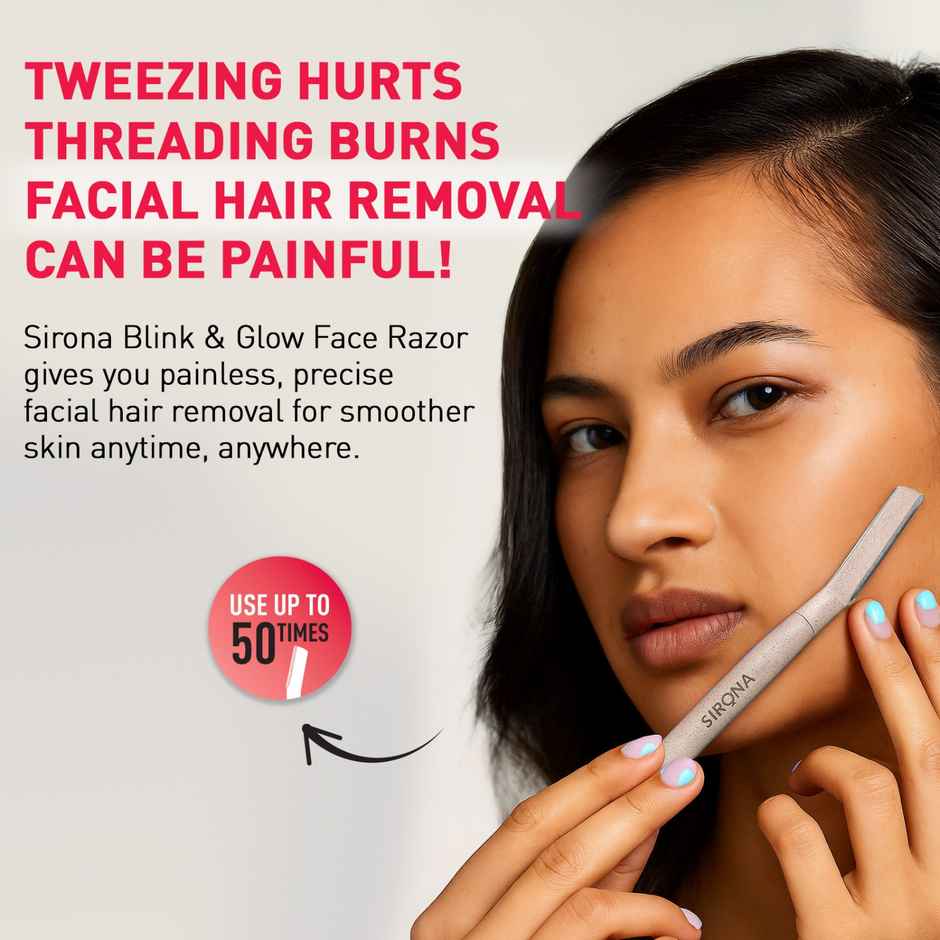 Sirona Reusable Face Razor for Women Facial Hair | Instant & Painless Hair Removal