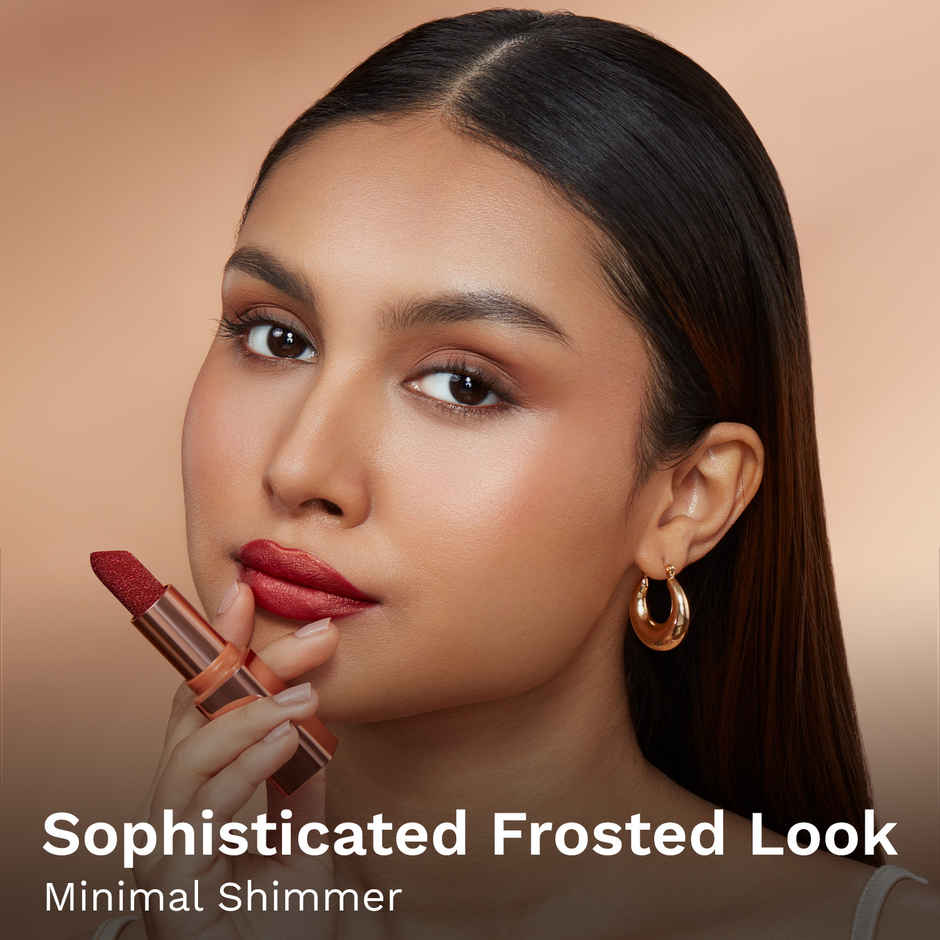 Pilgrim Glitter Lipstick For Women Jumeirah Jewel Shade With Vitamin E And Olive Oil