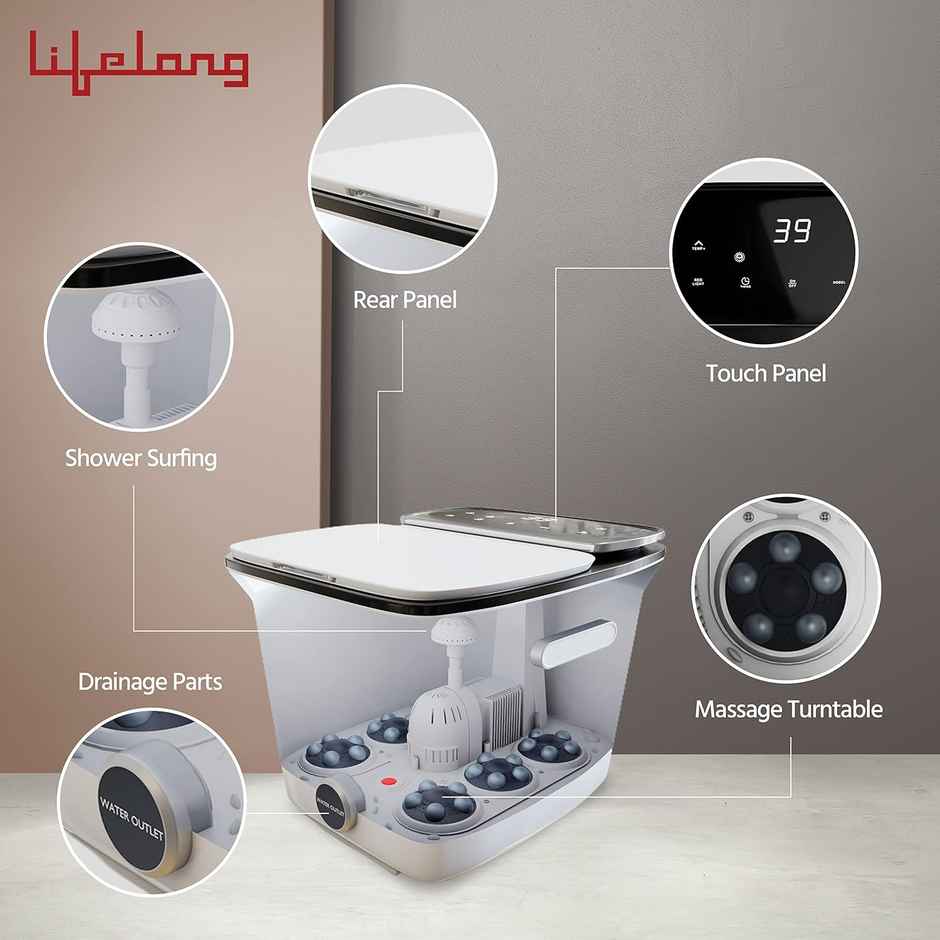 Lifelong Premiun FootSpa Massager Machine For Pain Relief & Relaxation-Portable & Automatic FootSpa