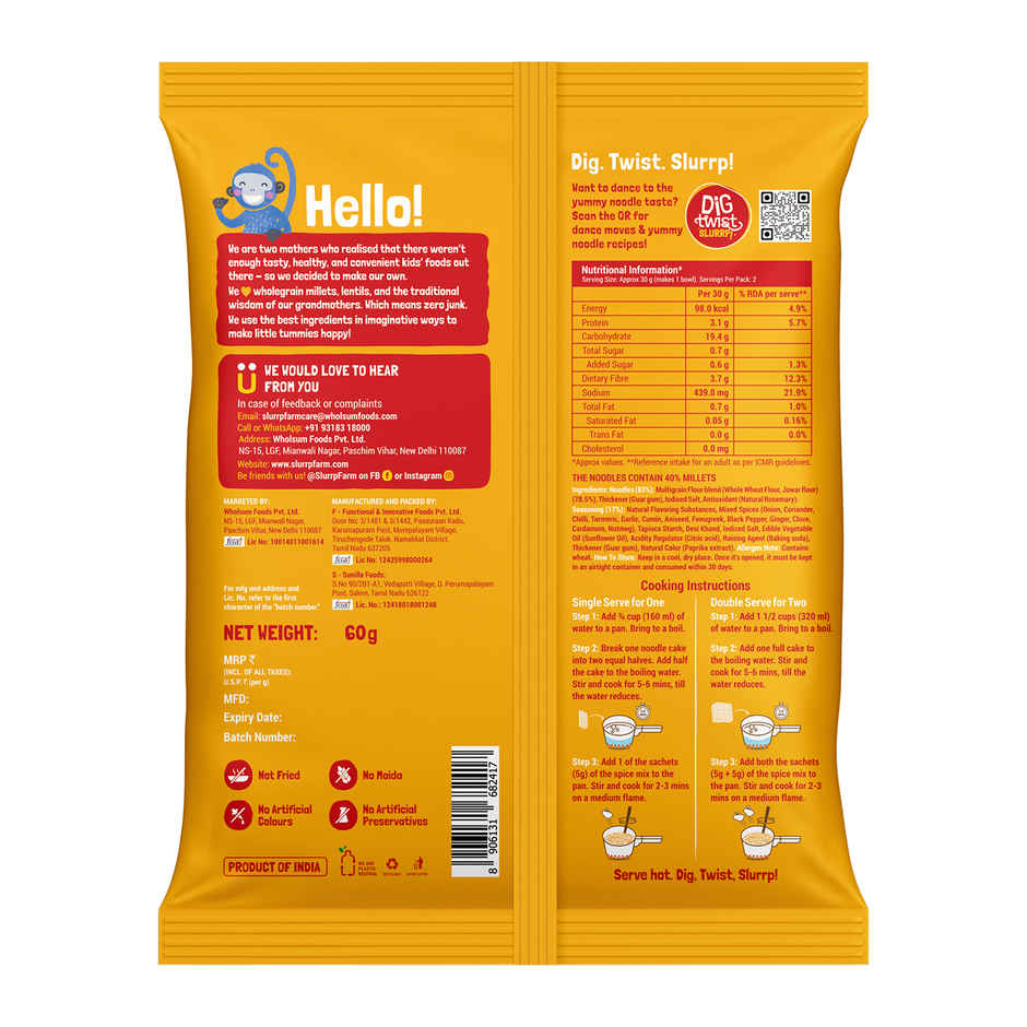 Slurrp Farm Instant Millet Noodles