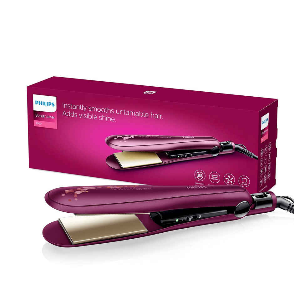Philips Kerashine Titanium Wide Plate Straightener | SilkProtect Instant Shine | BHS738/00