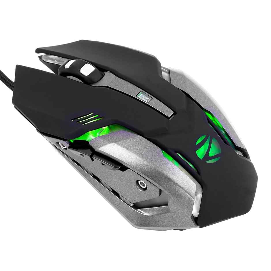 Zebronics Optimus Gaming Keyboard & Mouse Combo Upto 3600 Dpi 6 Buttons Led 117 Keys Black