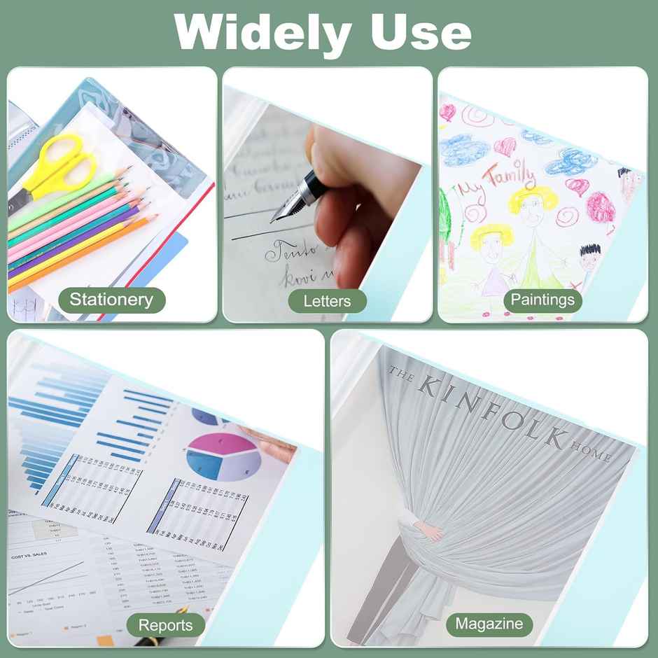 Saya A5 Zipper Bag PVC Transparent - Waterproof Makeup & Stationery Organizer Bag