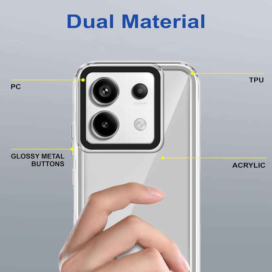 Zapcase Back Cover for Mi Redmi Note 13 Pro 5G | Space-Clear