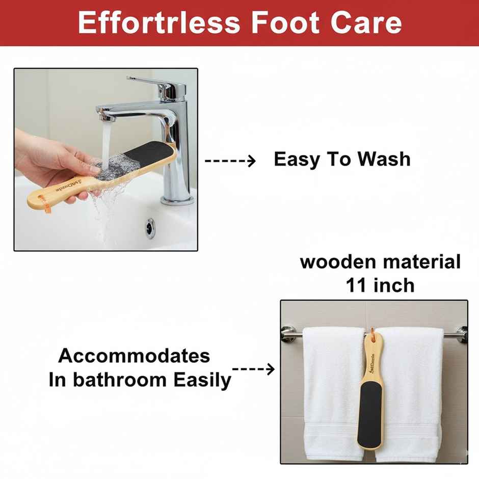 Midazzle 2in1 Wooden Foot Filer/Scrubber and Callus Remover | MIFF5201