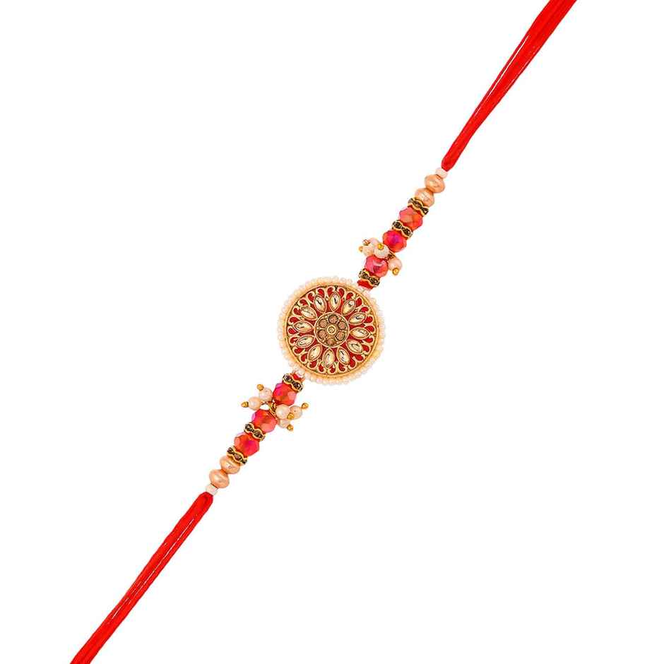 Rakhi for Brother | Bejewelled & Beaded Thread | Kundan | Pack of 1 | Voylla