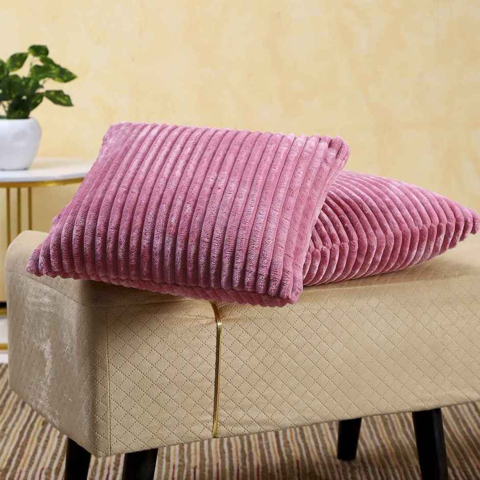 Status Ribbed Memory Foam Cushion 40 x 40 Cm - Pink