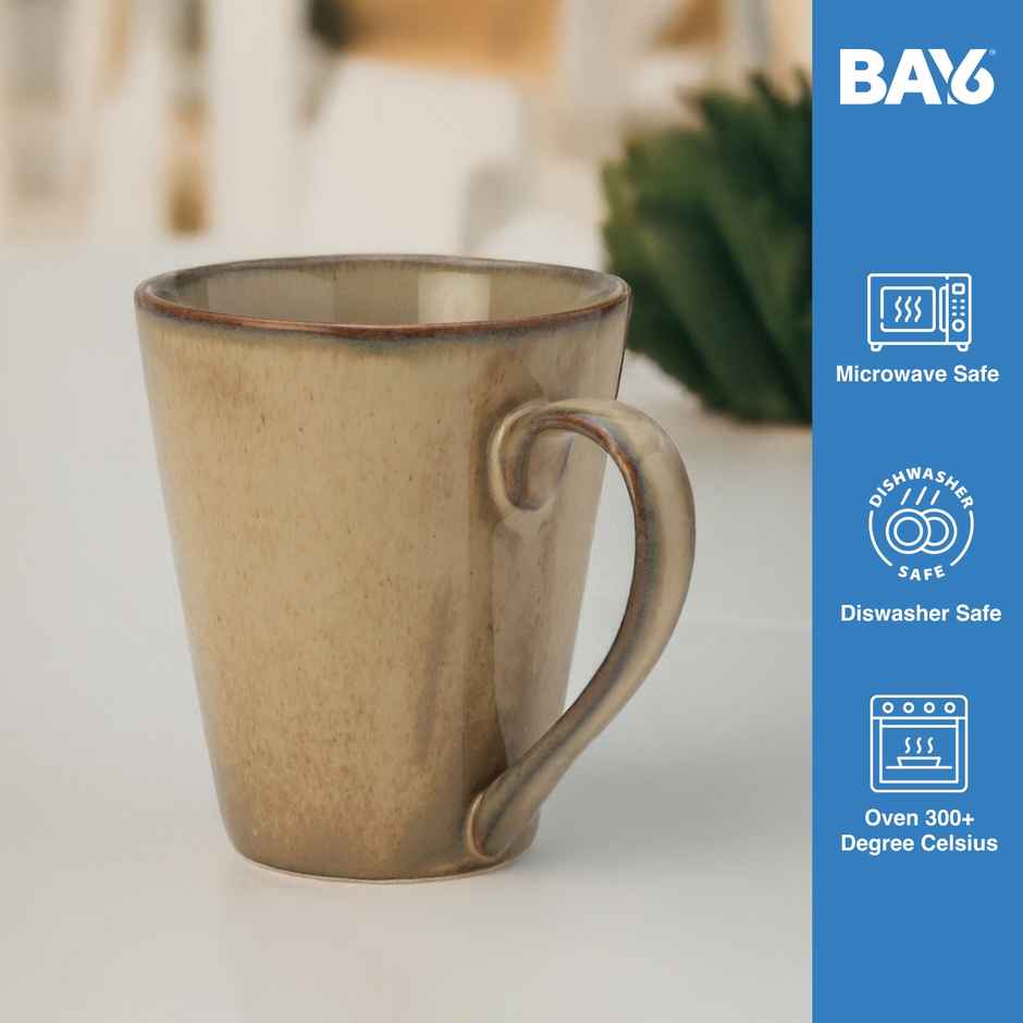 BAY6 Porcelain Coffee Mug Conical 300ml Reactive - Cotton