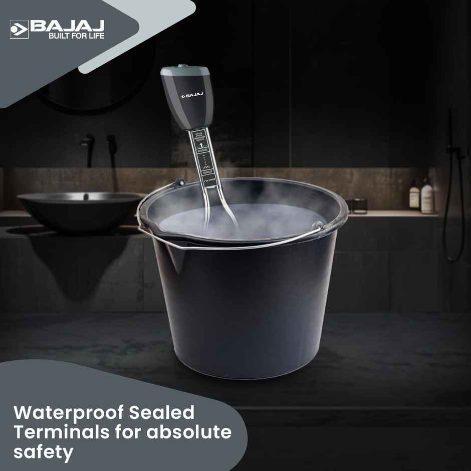 Bajaj 1500 Watt Water Proof Immersion Rod Water Heater - Black