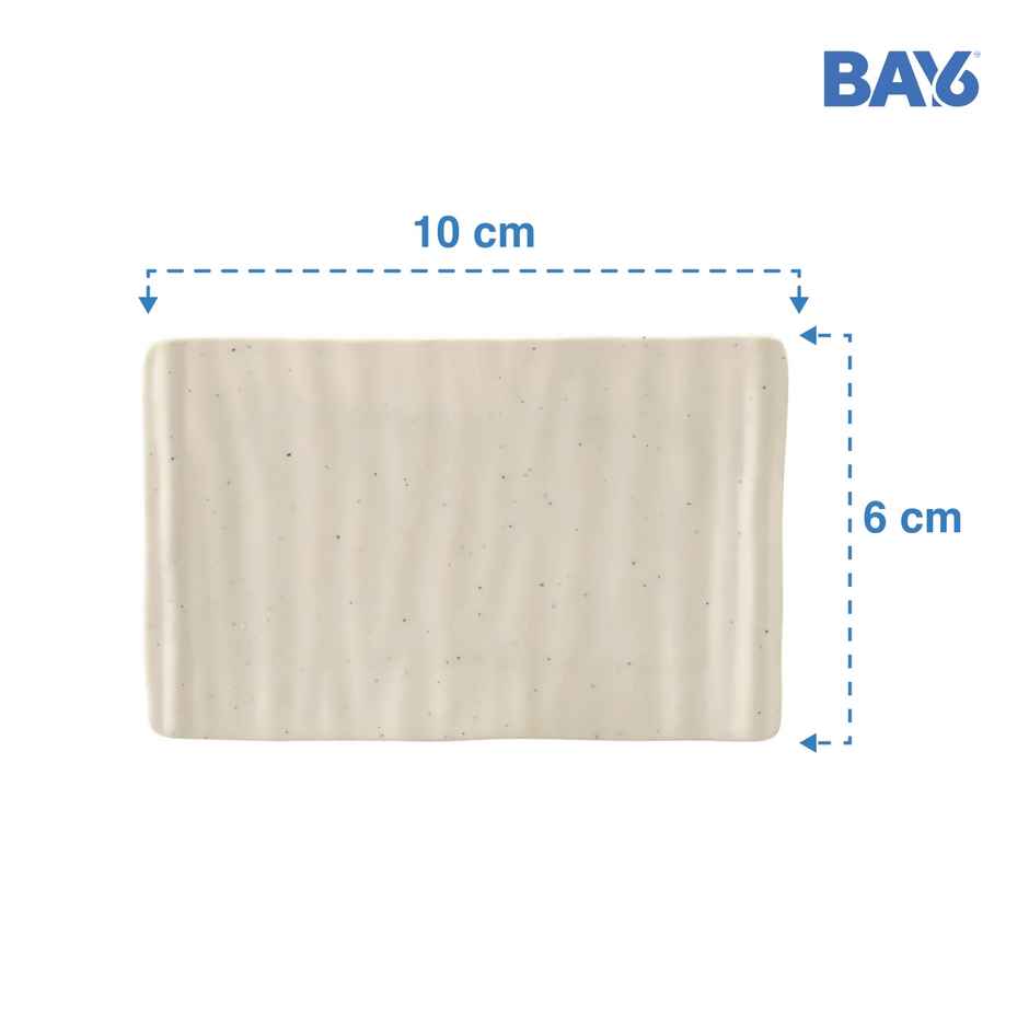 BAY6 Melamine Platter - BBQ Large -10*6 Inch - Creame Colour
