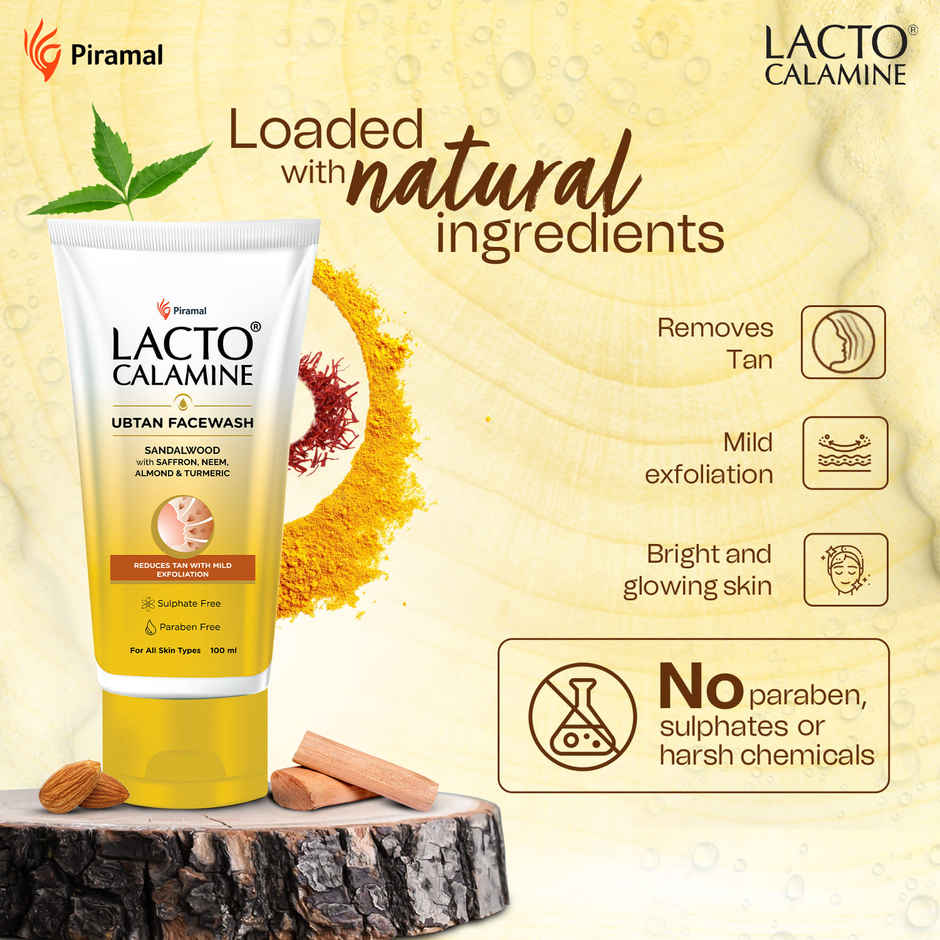 Lacto Calamine Ubtan Face Wash For Glowing Skin Natural Face Wash With Sandalwood