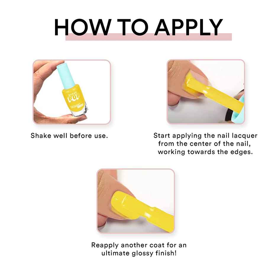 SUGAR POP Quick Drying Ultra Long-wear Glossy Finish Nail Lacquer Hello Yellow 04