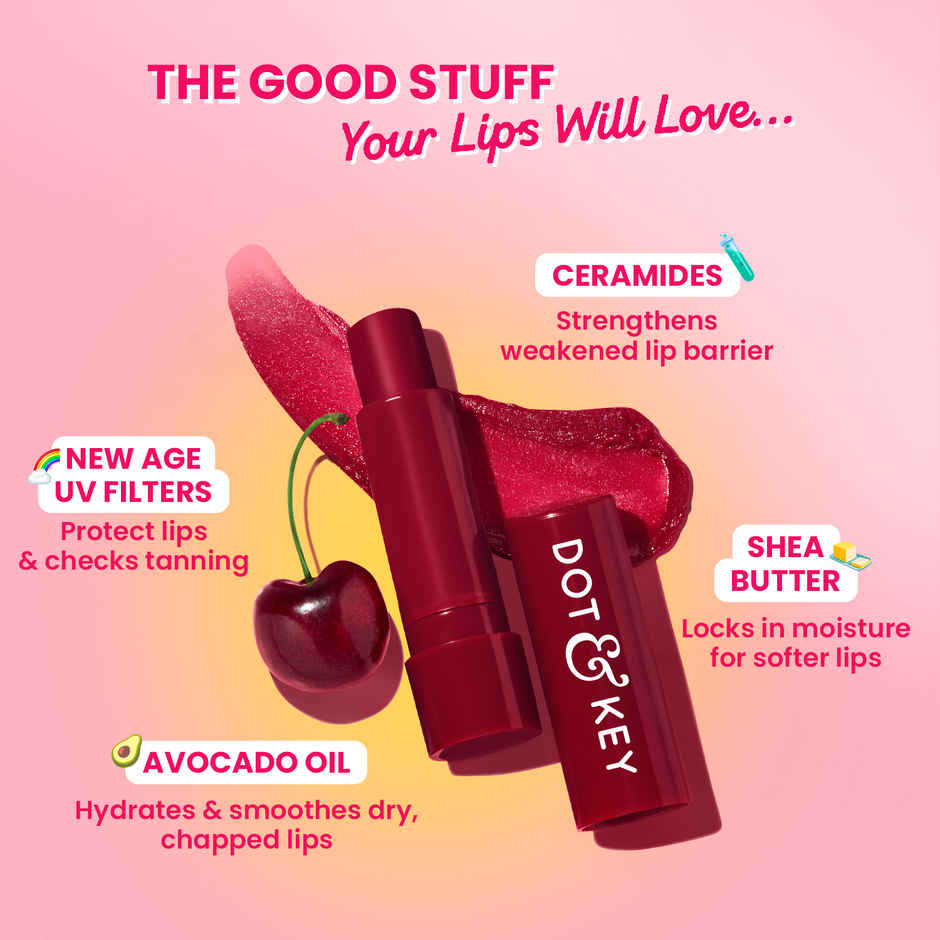Dot & Key Barrier Repair Hydrating Lip Balm SPF 50 | Cherry Crimson