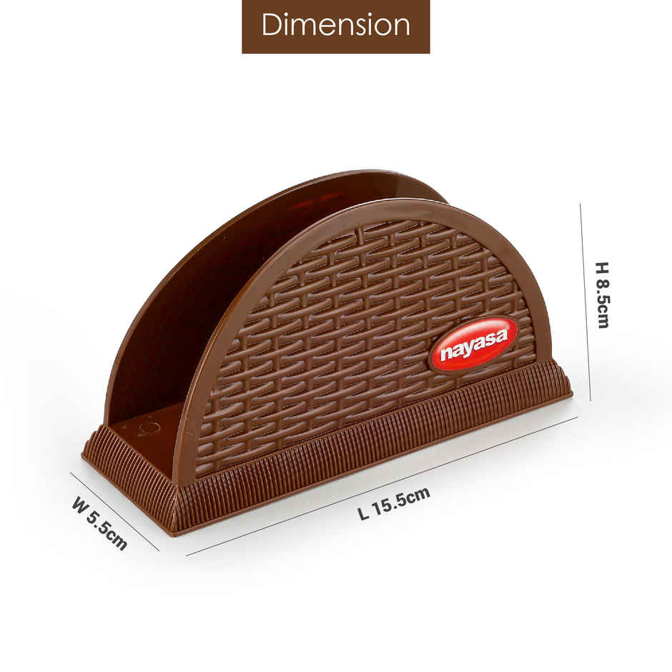 Nayasa Evolve Plastic Tissue Paper Holder | Brown