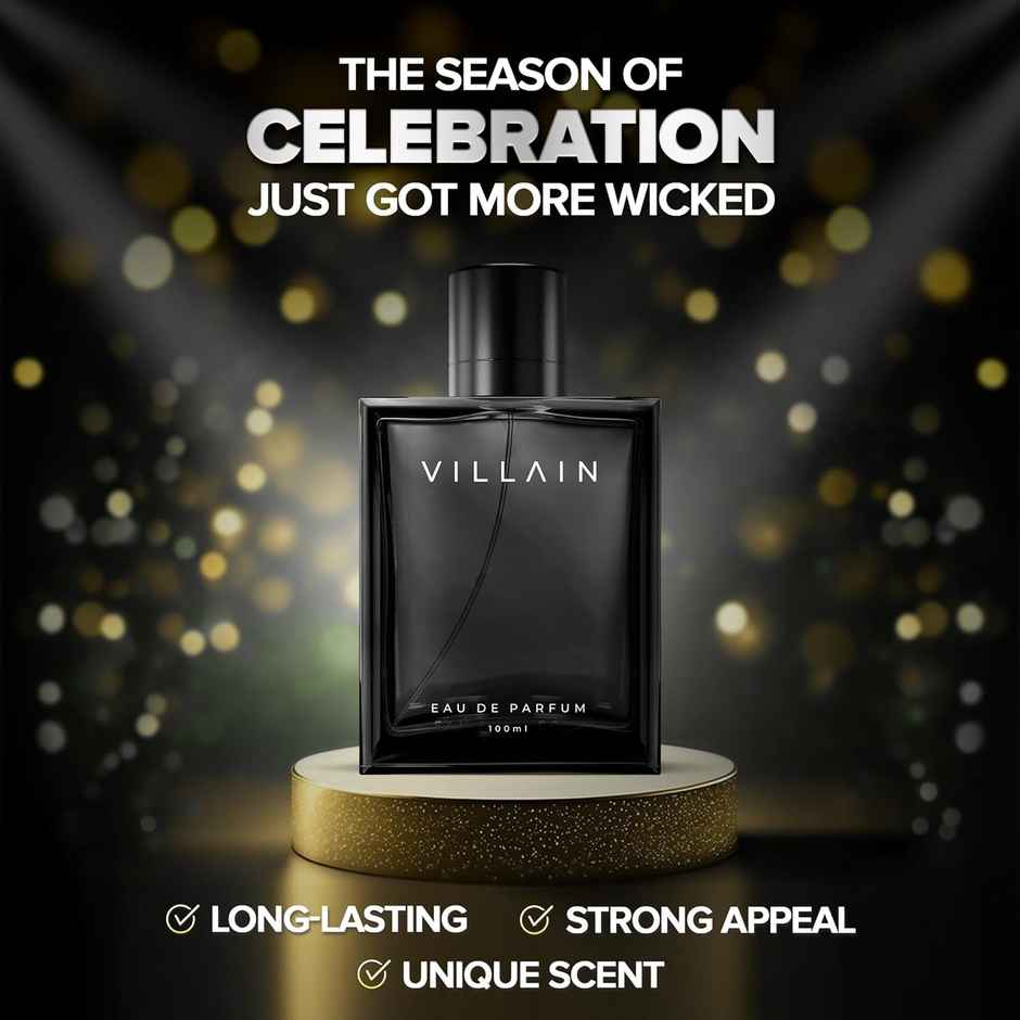 Villain Eau De Parfum Woody & Spicy | Premium Long Lasting Fragrance Spray