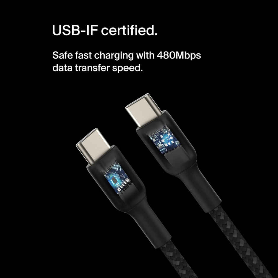 Belkin Braided USB-C To USB-C Cable | 1 m | Black