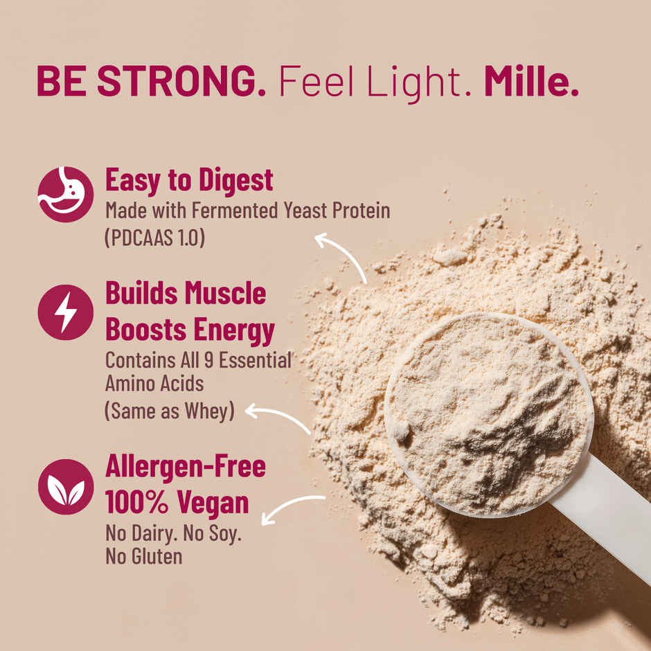 Mille Yeast Protein | Unflavoured | Single Serve | Pack of 3