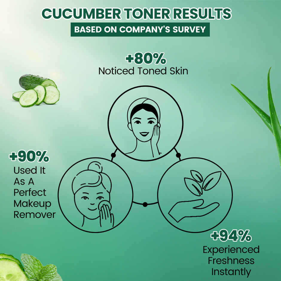 TNW The Natural Wash Cucumber Toner for Cleansing & Refreshing Skin Pore Tightening Toner with Spray