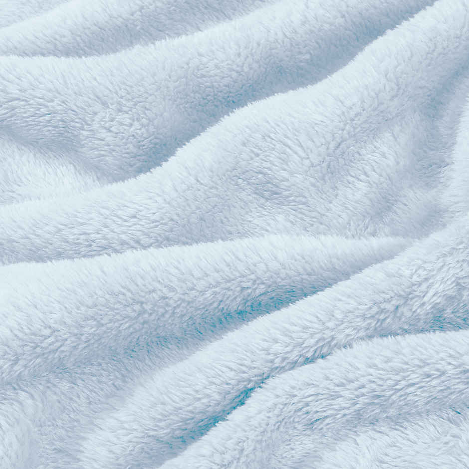 Haus & Kinder 450 GSM Hooded Blanket | New Born Baby | 0 to 6 Months | Sky Blue - 75 x 75 cm