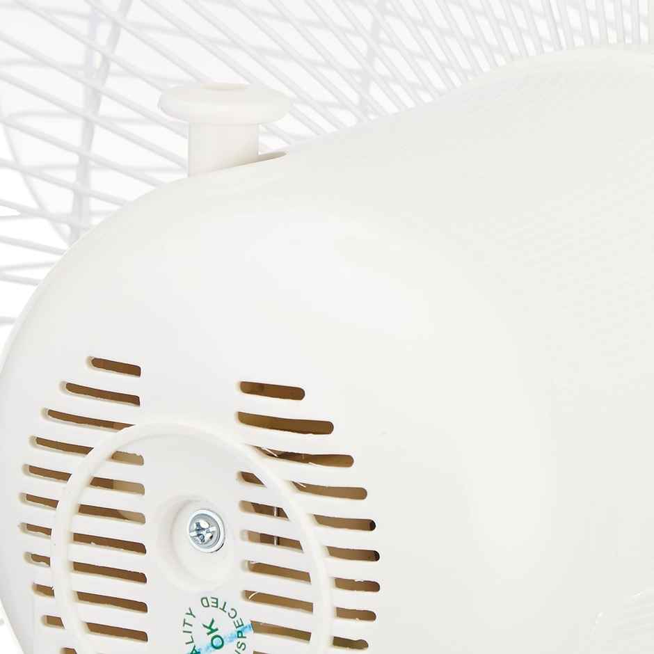 Havells Sameera Table Fan,400mm,1360RPM,Jerk free oscillation,120 ribs guard,3 Speed Settings,White