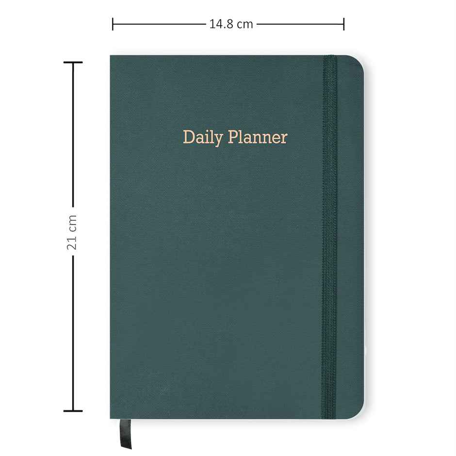 Papboo Executive Daily Planner For 3 Months (Green)