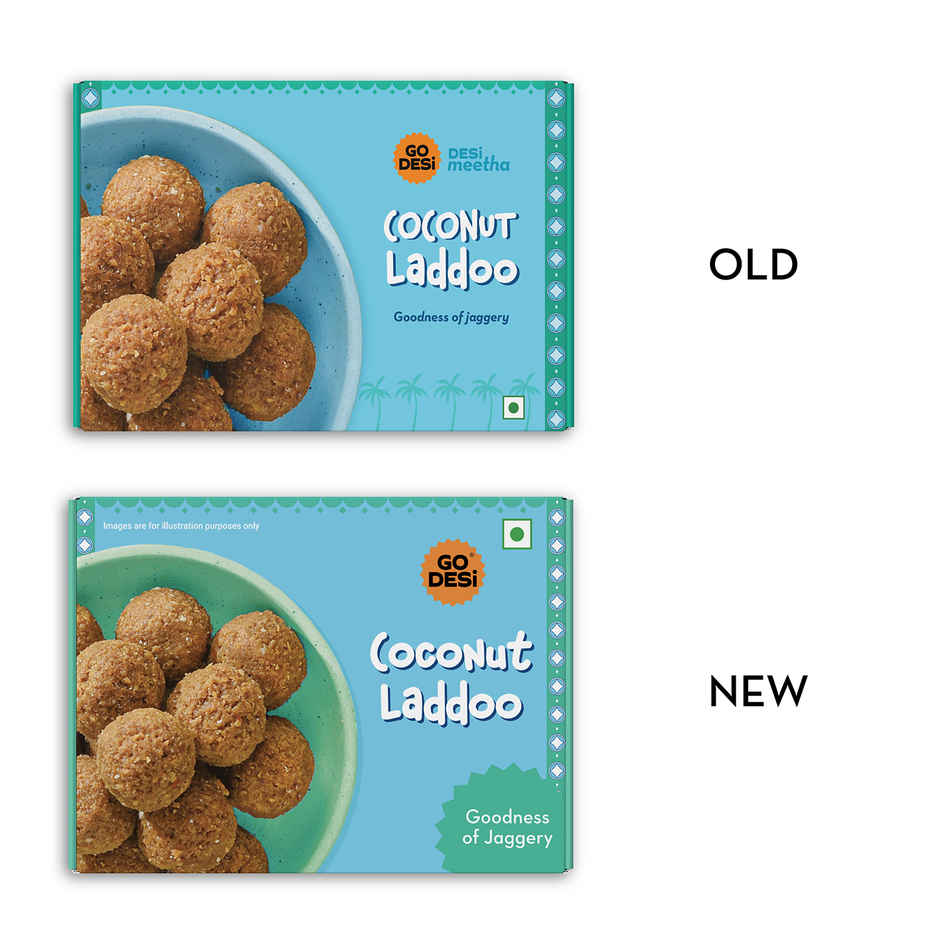 Coconut Laddu | Ladoo | Sweets By Go Desi (200g) & Besan Laddoo | With Ghee | Laddu | Sweets By Go Desi (180g) Combo
