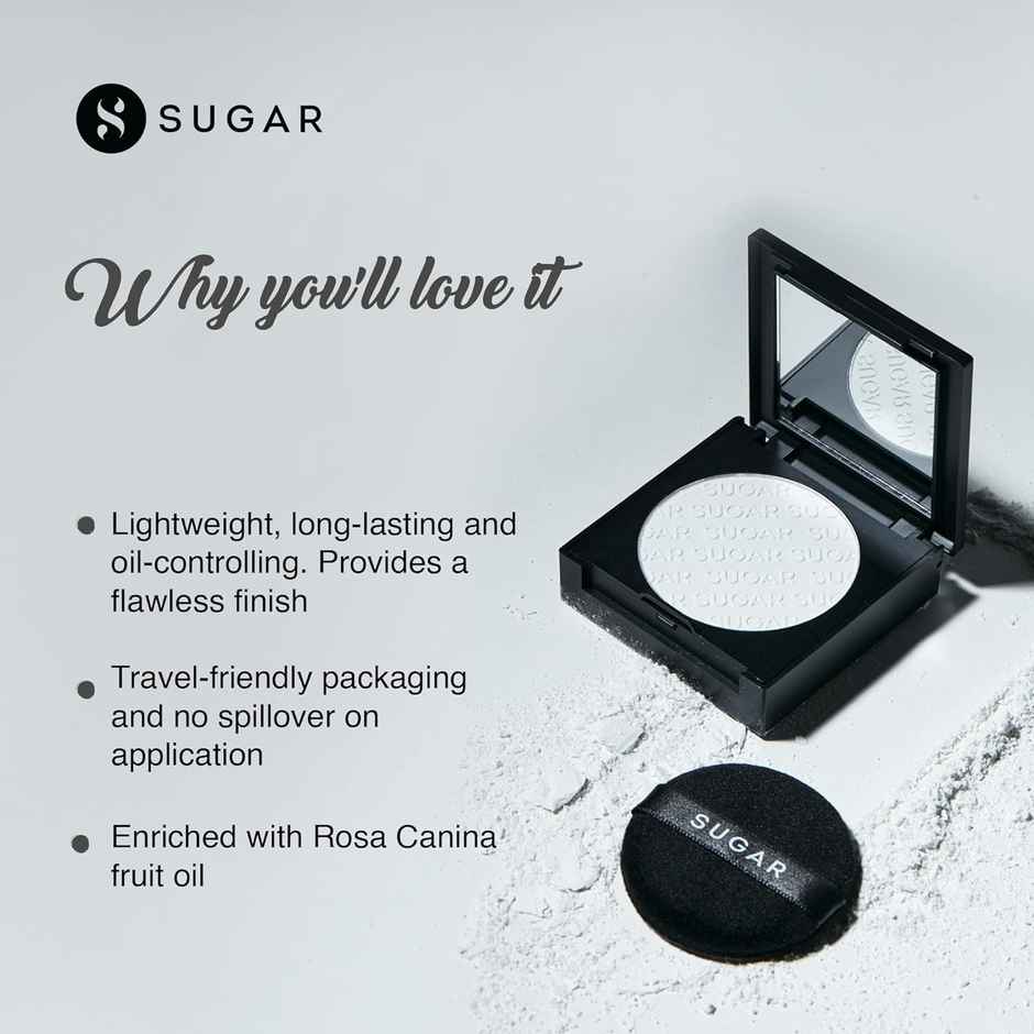 SUGAR Cosmetics Compact Powder - Translucent | Lightweight, Long Lasting and Oil Controlling