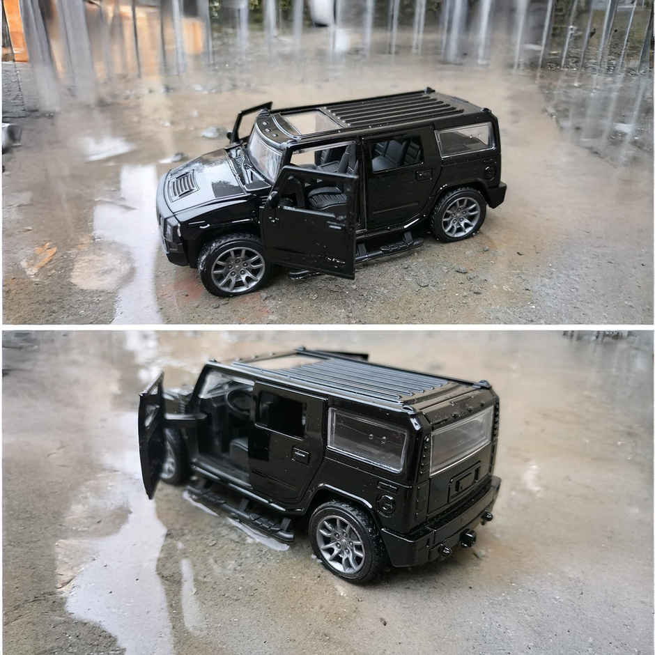 Toyshine 1:32 Scale Die Cast Racing H2 Model Vehicle Toy Car With Pull Back Function, Black