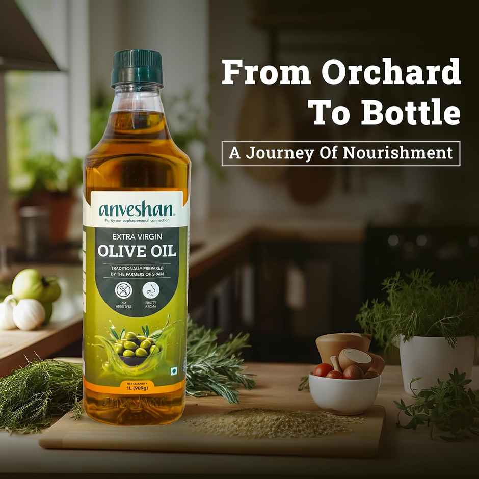 Anveshan Extra Virgin Olive Oil | Pet Bottle | Cold Pressed Extraction