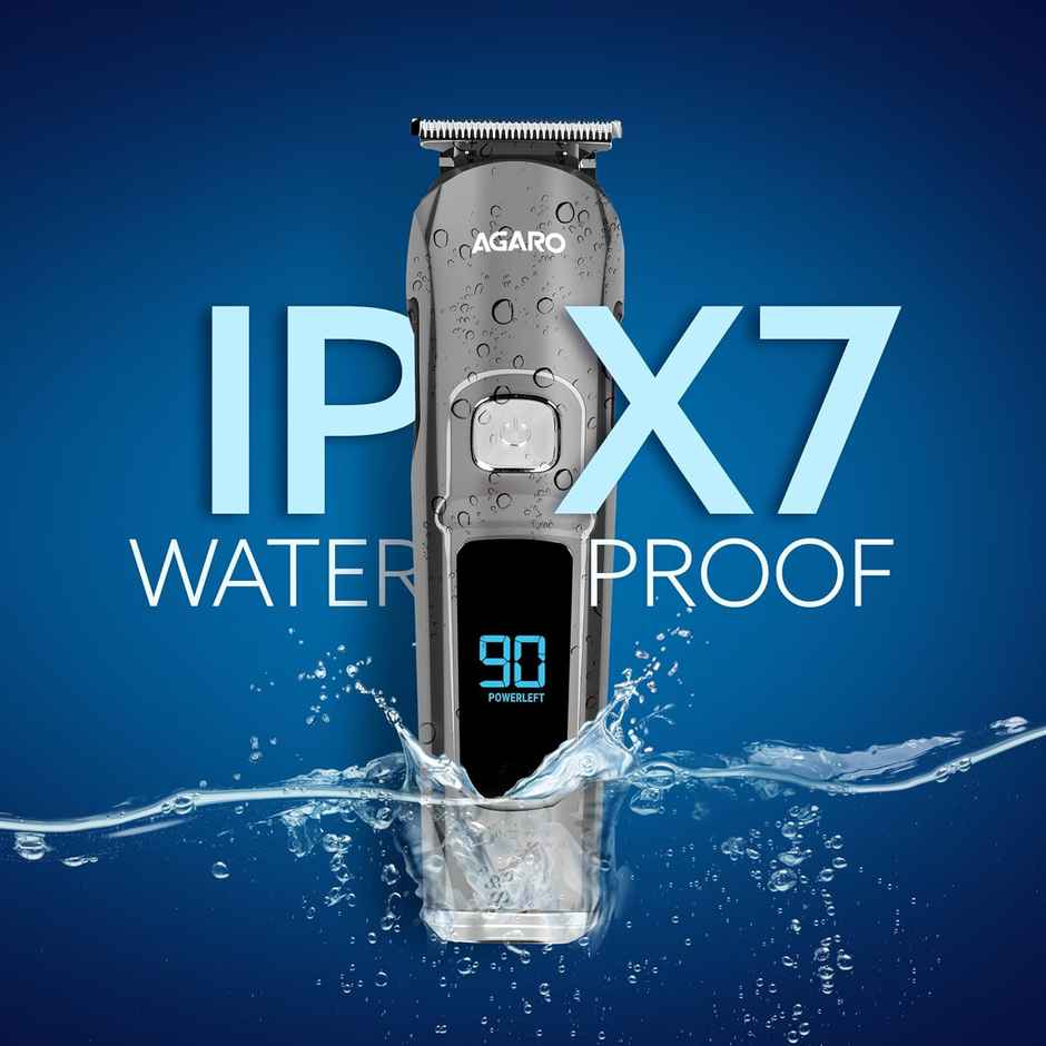 Agaro Cosmo Rechargeable Men's Beard Trimmer, Cordless, 4 Length Setting, 2 Speed, 90 Mins Runtime