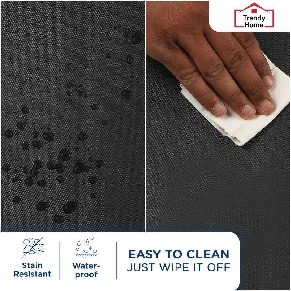 Senego by Trendy Home Anti-Slip Mat - For Fridge, Cupboard, Drawers, Shelf Liner | Black- 45 cm x 5 m