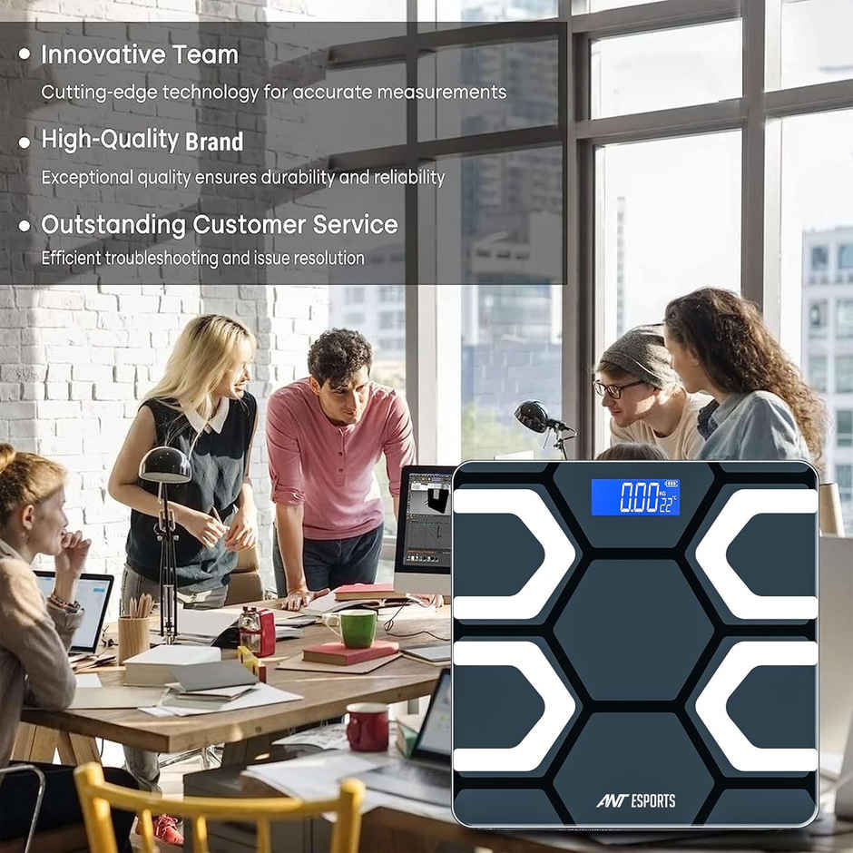 Ant Esports Flora Fit Digital Weighing Scale, Highly Accurate Digital Body Scale | Weight up to 180Kg