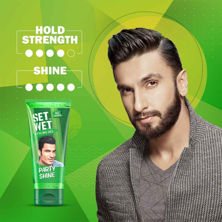 Set Wet Hair Gel for Men Vertical Hold Strong Hold Tube