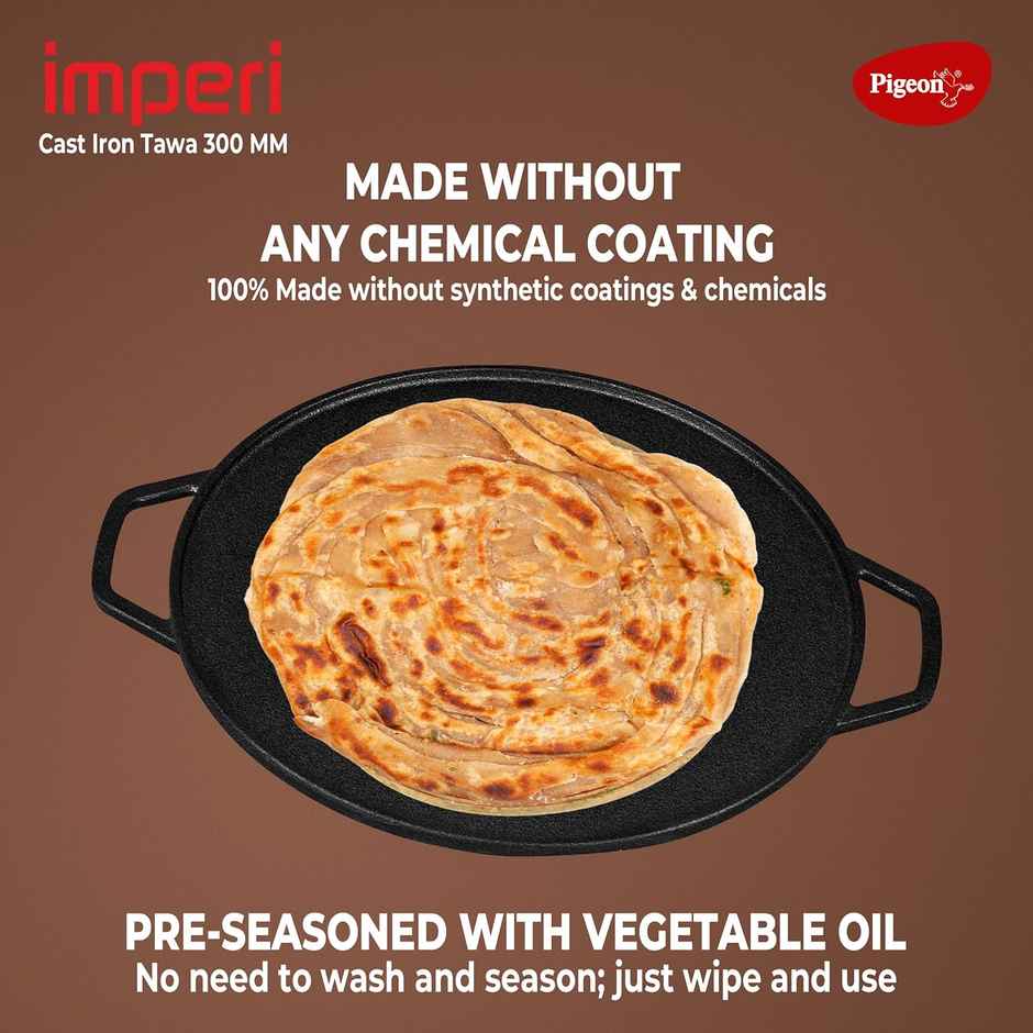 Pigeon Imperi Cast Iron Dosa Tawa 300