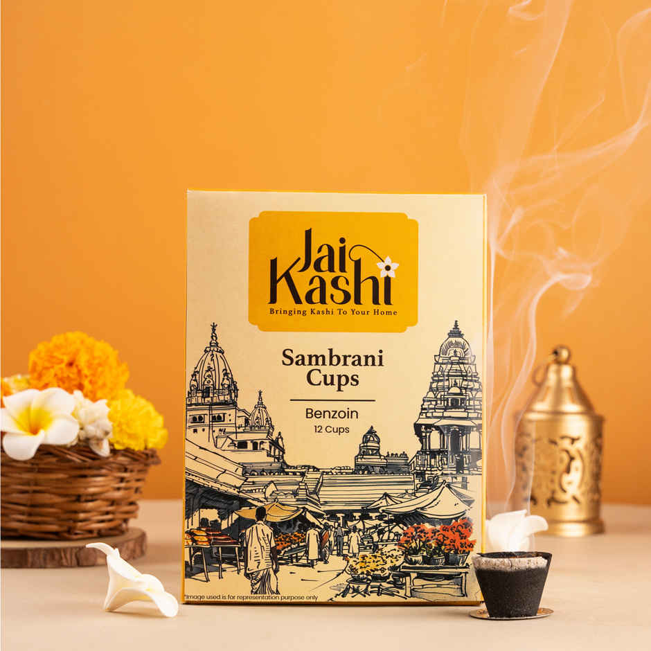 Jai Kashi Benzoin Sambrani Cup - 12 pcs