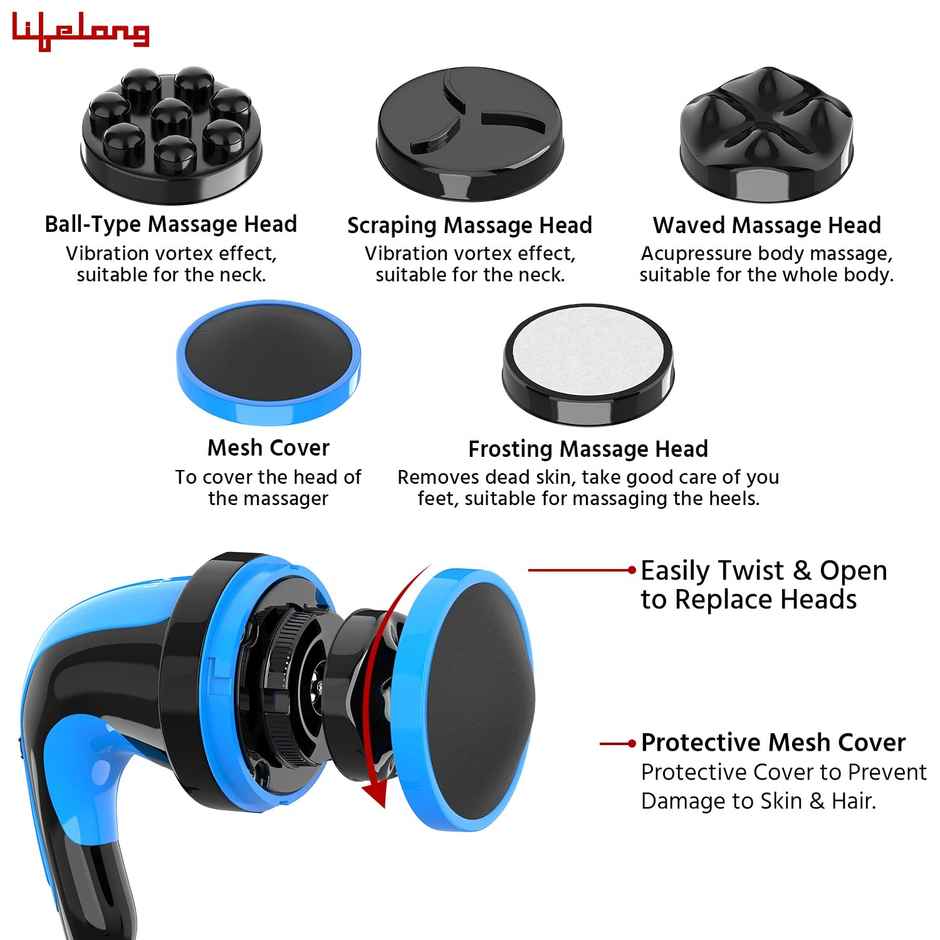 Lifelong Head and Body Massager - Full Body Pain Relief | Deep Tissue Massager (LLM576)