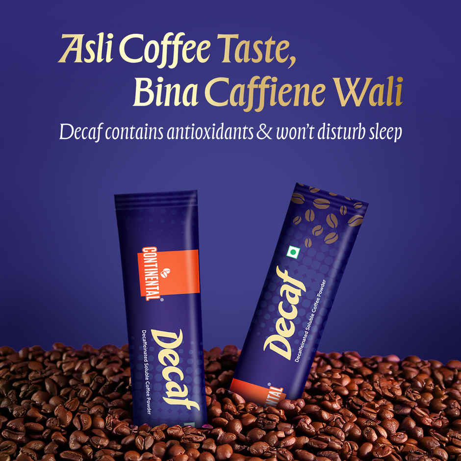 Continental Decaf | Decaffeinated Coffee Powder | Instant Coffee | Sachet