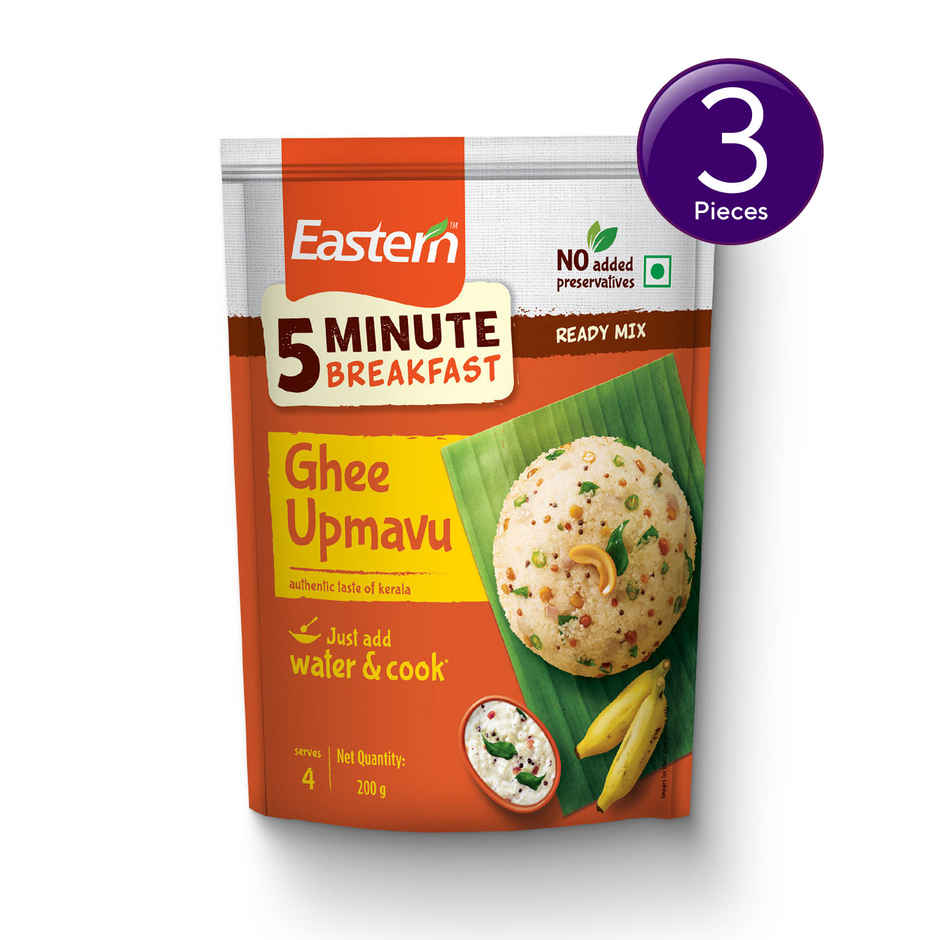 Eastern 5 Min Instant Breakfast Ghee Upmavu Ready Mix Combo  